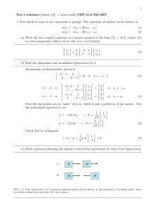 Test 3 solutions (choose 4/6, + extra credit) PHZ 3113... m −kx k