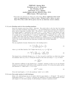 PHZ7427: Spring 2014 Problem set # 1: Solutions due Monday, 01/27