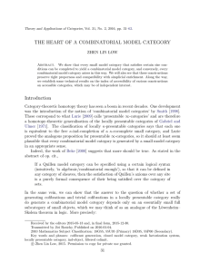 THE HEART OF A COMBINATORIAL MODEL CATEGORY ZHEN LIN LOW