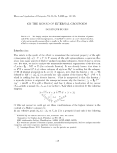 ON THE MONAD OF INTERNAL GROUPOIDS DOMINIQUE BOURN