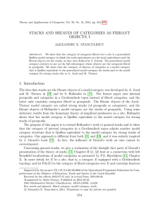 STACKS AND SHEAVES OF CATEGORIES AS FIBRANT OBJECTS, I ALEXANDRU E. STANCULESCU