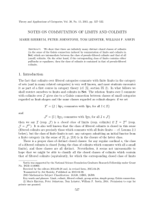 NOTES ON COMMUTATION OF LIMITS AND COLIMITS