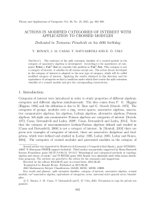 ACTIONS IN MODIFIED CATEGORIES OF INTEREST WITH APPLICATION TO CROSSED MODULES