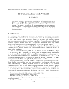 FINITE CATEGORIES WITH PUSHOUTS D. TAMBARA