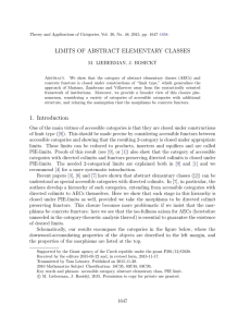 LIMITS OF ABSTRACT ELEMENTARY CLASSES M. LIEBERMAN, J. ROSICK ´ Y