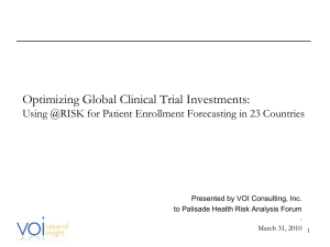 Optimizing Global Clinical Trial Investments: Presented by VOI Consulting, Inc.