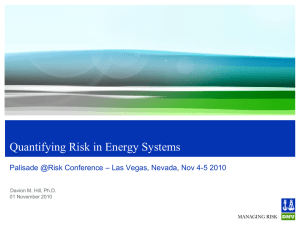 Quantifying Risk in Energy Systems Palisade @Risk Conference Davion M. Hill, Ph.D.
