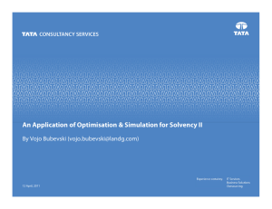 An Application of Optimisation &amp; Simulation for Solvency II
