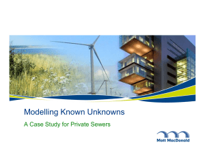 Modelling Known Unknowns A Case Study for Private Sewers