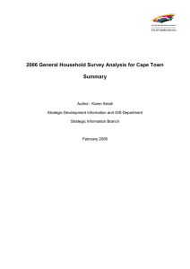2006 General Household Survey Analysis for Cape Town  Summary