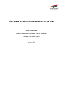 2006 General Household Survey Analysis for Cape Town