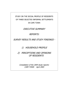 EXECUTIVE SUMMARY  REPORTS: SURVEY RESULTS AND STUDY FINDINGS -