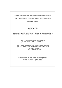 REPORTS: SURVEY RESULTS AND STUDY FINDINGS -  1)