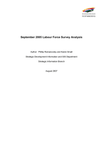 September 2005 Labour Force Survey Analysis