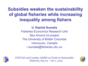 Subsidies weaken the sustainability of global fisheries while increasing inequality among fishers