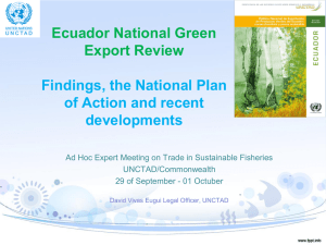 Ecuador National Green Export Review  Findings, the National Plan