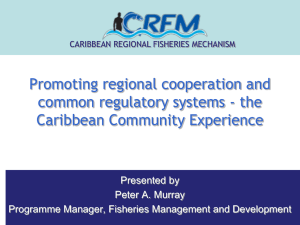 Promoting regional cooperation and common regulatory systems - the Caribbean Community Experience