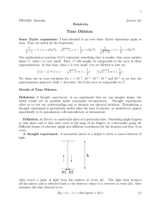 Time Dilation