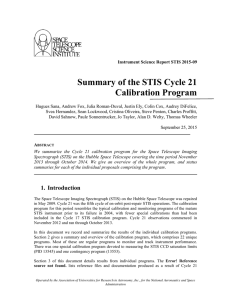 Summary of the STIS Cycle 21 Calibration Program