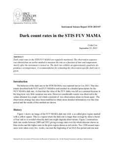 Dark count rates in the STIS FUV MAMA