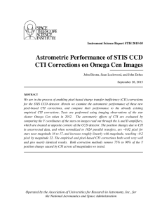 Astrometric Performance of STIS CCD CTI Corrections on Omega Cen Images