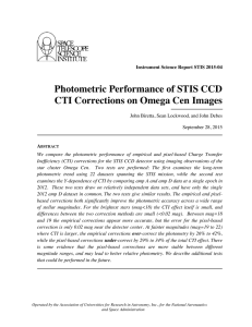 Photometric Performance of STIS CCD CTI Corrections on Omega Cen Images