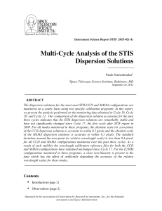 Multi-Cycle Analysis of the STIS Dispersion Solutions SPACE