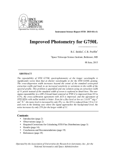 Improved Photometry for G750L SPACE TELESCOPE