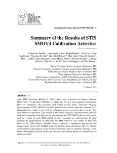 Summary of the Results of STIS SMOV4 Calibration Activities SPACE