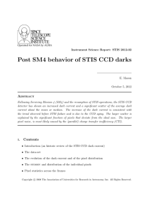 Post SM4 behavior of STIS CCD darks SPACE TELESCOPE SCIENCE