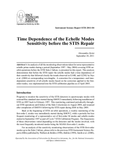 Time Dependence of the Echelle Modes Sensitivity before the STIS Repair
