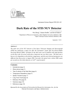 Dark Rate of the STIS NUV Detector SPACE TELESCOPE