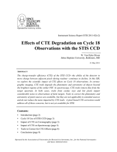 Effects of CTE Degradation on Cycle 18 SPACE