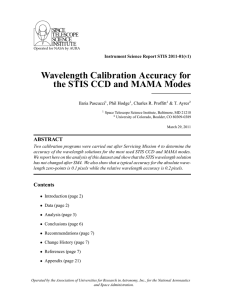 Wavelength Calibration Accuracy for the STIS CCD and MAMA Modes SPACE TELESCOPE