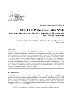 STIS CCD Performance after SM4: SPACE TELESCOPE SCIENCE