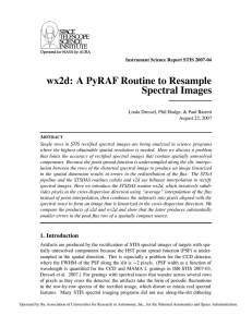 wx2d: A PyRAF Routine to Resample Spectral Images