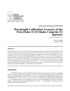 Wavelength Calibration Accuracy of the First-Order CCD Modes Using the E1 Aperture A