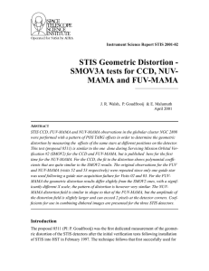 STIS Geometric Distortion - SMOV3A tests for CCD, NUV- MAMA and FUV-MAMA