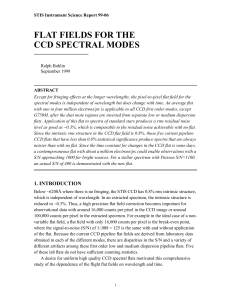 FLAT FIELDS FOR THE CCD SPECTRAL MODES