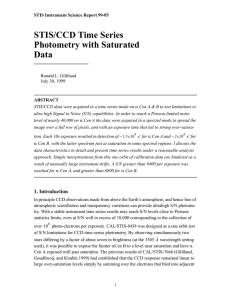STIS/CCD Time Series Photometry with Saturated Data