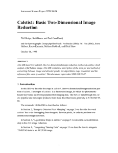 Calstis1: Basic Two-Dimensional Image Reduction