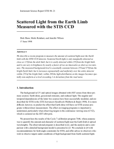 Scattered Light from the Earth Limb Measured with the STIS CCD