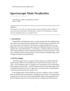 Spectroscopic Mode Peculiarities