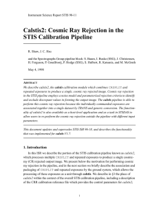 Calstis2: Cosmic Ray Rejection in the STIS Calibration Pipeline