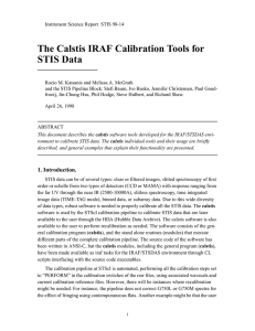 The Calstis IRAF Calibration Tools for STIS Data