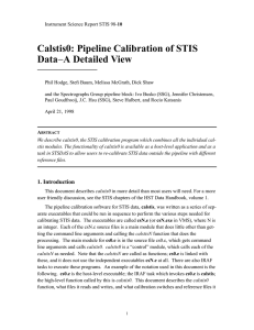 Calstis0: Pipeline Calibration of STIS Data A Detailed View −