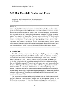 MAMA Flat-field Status and Plans