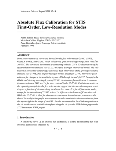 Absolute Flux Calibration for STIS First-Order, Low-Resolution Modes