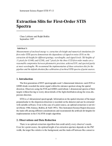 Extraction Slits for First-Order STIS Spectra