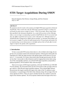 STIS Target Acquisitions During SMOV